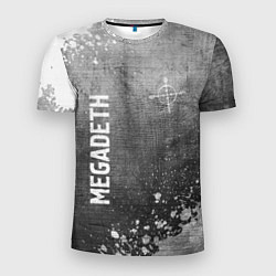 Футболка спортивная мужская Megadeth - grey gradient вертикально, цвет: 3D-принт