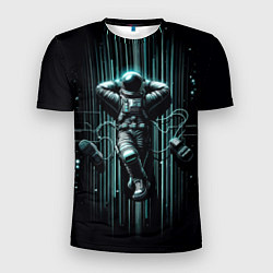 Мужская спорт-футболка Отдыхающий космонавт