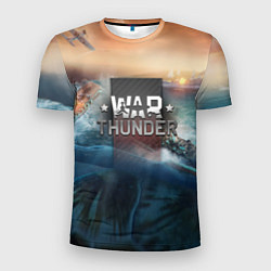 Мужская спорт-футболка Warthunder морская битва