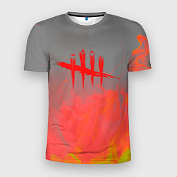 Мужская спорт-футболка Dead by Daylight logo fire
