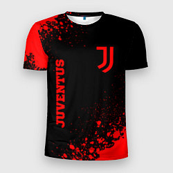 Футболка спортивная мужская Juventus - red gradient вертикально, цвет: 3D-принт