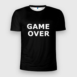 Мужская спорт-футболка Game over white logo