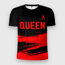 Футболка спортивная мужская Queen - red gradient посередине, цвет: 3D-принт