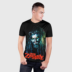 Футболка спортивная мужская Rob zombie portrait, цвет: 3D-принт — фото 2