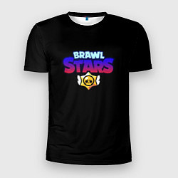 Мужская спорт-футболка Brawl stars neon logo