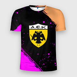 Мужская спорт-футболка AEK fc geometry splash