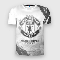 Футболка спортивная мужская Manchester United - white gradient, цвет: 3D-принт