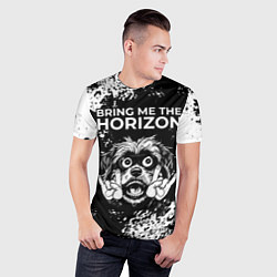 Футболка спортивная мужская Bring Me the Horizon рок пес, цвет: 3D-принт — фото 2