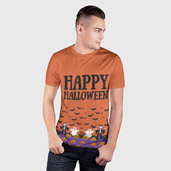 Футболка спортивная мужская Happy Halloween pattern, цвет: 3D-принт — фото 2