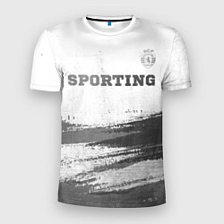 Футболка спортивная мужская Sporting - white gradient посередине, цвет: 3D-принт