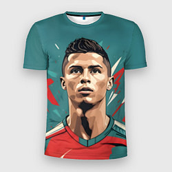 Мужская спорт-футболка Футболист Рональдо