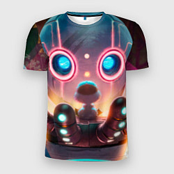 Мужская спорт-футболка Дикий робот и птенец