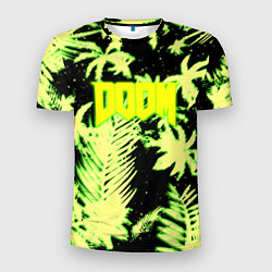 Мужская спорт-футболка Doom тропический стиль кислота