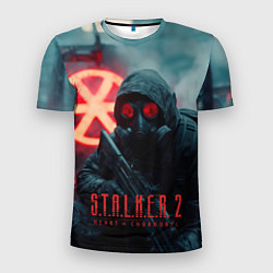 Футболка спортивная мужская Stalker 2 зараженная зона, цвет: 3D-принт