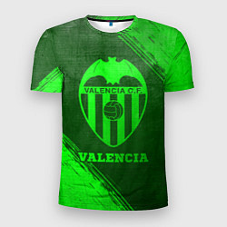 Футболка спортивная мужская Valencia - green gradient, цвет: 3D-принт