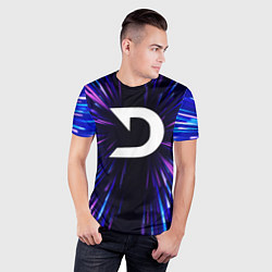 Футболка спортивная мужская Deadlock neon energy, цвет: 3D-принт — фото 2