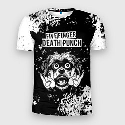Мужская спорт-футболка Five Finger Death Punch рок пес