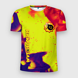 Мужская спорт-футболка Serious Sam flame yellow