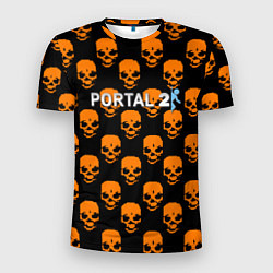 Мужская спорт-футболка Portal skull pattern