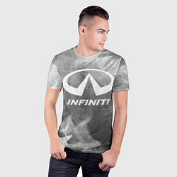 Футболка спортивная мужская Infiniti - grey gradient, цвет: 3D-принт — фото 2