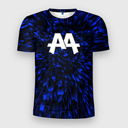 Футболка спортивная мужская Asking Alexandria blue energy, цвет: 3D-принт