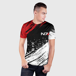 Футболка спортивная мужская Mass Effect - Merry Christmas, цвет: 3D-принт — фото 2