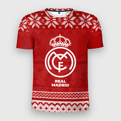 Футболка спортивная мужская Новогодний Real Madrid, цвет: 3D-принт