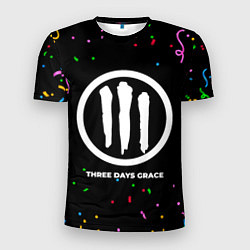 Футболка спортивная мужская Three Days Grace конфети, цвет: 3D-принт