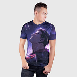 Футболка спортивная мужская Superman - Neon rain, цвет: 3D-принт — фото 2