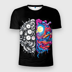 Мужская спорт-футболка Правое и левое полушарие
