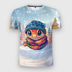 Мужская спорт-футболка Маленькая милая змейка 2025