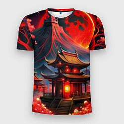 Футболка спортивная мужская Japan red nature, цвет: 3D-принт