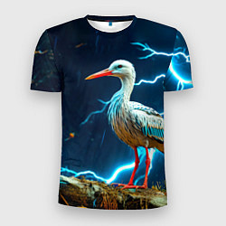 Мужская спорт-футболка Аист и гроза
