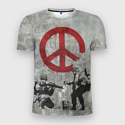 Мужская спорт-футболка Banksy - peace