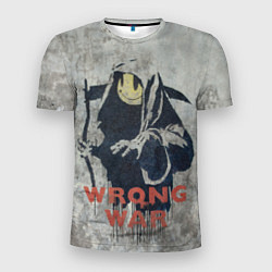 Футболка спортивная мужская Banksy - wrong war, цвет: 3D-принт