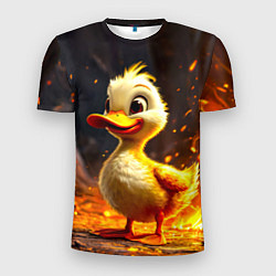 Мужская спорт-футболка Утенок в огне