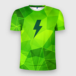 Футболка спортивная мужская AC DC green poly, цвет: 3D-принт