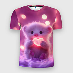 Мужская спорт-футболка Милый грызун с сердечком