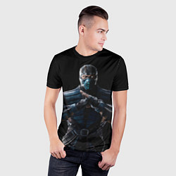 Футболка спортивная мужская Mortal kombat - Sub Zero, цвет: 3D-принт — фото 2