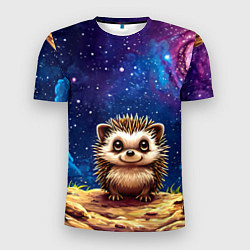 Мужская спорт-футболка Ежик и звездное небо