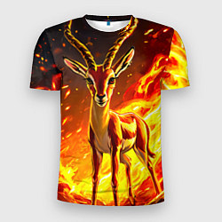 Мужская спорт-футболка Газель в огне