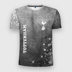 Мужская спорт-футболка Tottenham - grey gradient вертикально