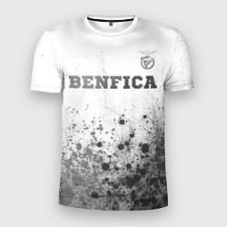 Мужская спорт-футболка Benfica - white gradient посередине