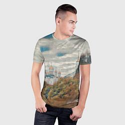 Футболка спортивная мужская Храм на горе, цвет: 3D-принт — фото 2