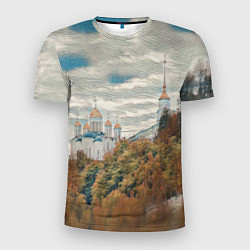 Мужская спорт-футболка Храм на горе