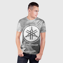 Футболка спортивная мужская Yamaha - grey gradient, цвет: 3D-принт — фото 2