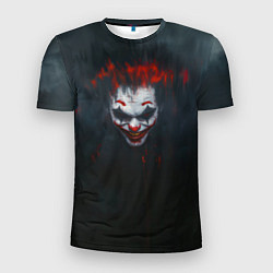 Футболка спортивная мужская Джокер в черном фоне, цвет: 3D-принт
