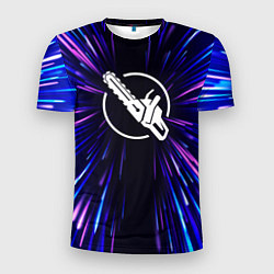 Футболка спортивная мужская Chainsaw Man neon energy, цвет: 3D-принт