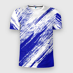 Мужская спорт-футболка The color is white and blue