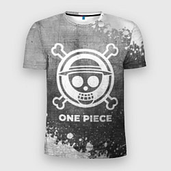 Футболка спортивная мужская One Piece - grey gradient, цвет: 3D-принт